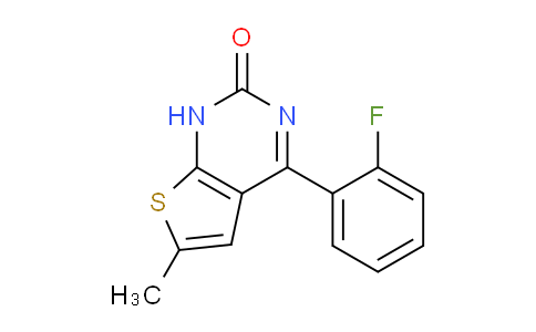CAS No. 50263-91-7, 4-(2-Fluorophenyl)-6-methylthieno[2,3-d]pyrimidin-2(1H)-one