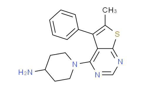 CAS No. 660836-09-9, 1-(6-Methyl-5-phenylthieno[2,3-d]pyrimidin-4-yl)piperidin-4-amine