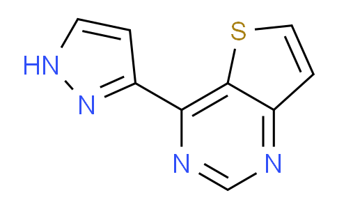 CAS No. 1416374-04-3, 4-(1H-Pyrazol-3-yl)thieno[3,2-d]pyrimidine