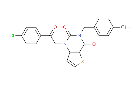 CAS No. 2048273-66-9, 1-(2-(4-Chlorophenyl)-2-oxoethyl)-3-(4-methylbenzyl)-1,7a-dihydrothieno[3,2-d]pyrimidine-2,4(3H,4aH)-dione
