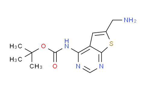 CAS No. 885269-06-7, tert-Butyl (6-(aminomethyl)thieno[2,3-d]pyrimidin-4-yl)carbamate