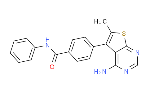 CAS No. 605660-36-4, 4-(4-Amino-6-methylthieno[2,3-d]pyrimidin-5-yl)-N-phenylbenzamide