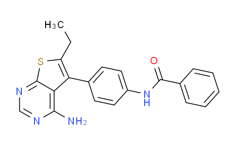 CAS No. 605660-62-6, N-(4-(4-Amino-6-ethylthieno[2,3-d]pyrimidin-5-yl)phenyl)benzamide