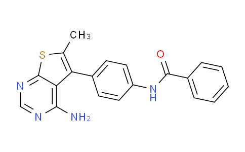 CAS No. 605659-74-3, N-(4-(4-Amino-6-methylthieno[2,3-d]pyrimidin-5-yl)phenyl)benzamide