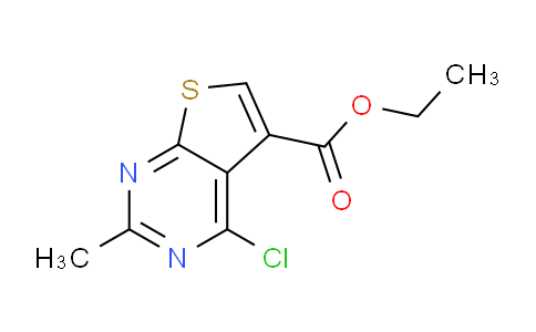 CAS No. 1215910-73-8, Ethyl 4-chloro-2-methylthieno[2,3-d]pyrimidine-5-carboxylate