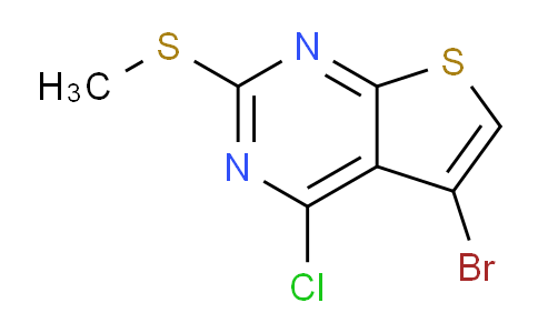 CAS No. 1823552-34-6, 5-Bromo-4-chloro-2-(methylthio)thieno[2,3-d]pyrimidine