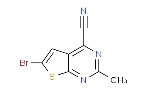 CAS No. 1704720-11-5, 6-Bromo-2-methylthieno[2,3-d]pyrimidine-4-carbonitrile