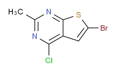 CAS No. 1704719-21-0, 6-Bromo-4-chloro-2-methylthieno[2,3-d]pyrimidine