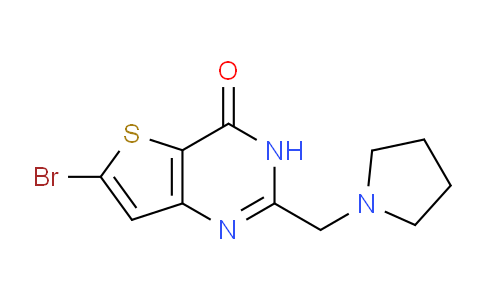 CAS No. 1330782-90-5, 6-Bromo-2-(pyrrolidin-1-ylmethyl)thieno[3,2-d]pyrimidin-4(3H)-one