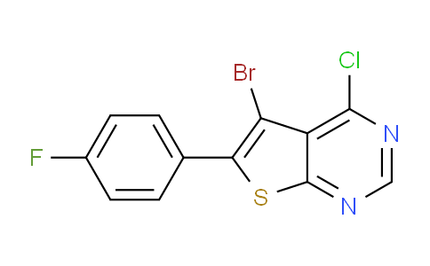CAS No. 1799610-96-0, 5-Bromo-4-chloro-6-(4-fluorophenyl)thieno[2,3-d]pyrimidine