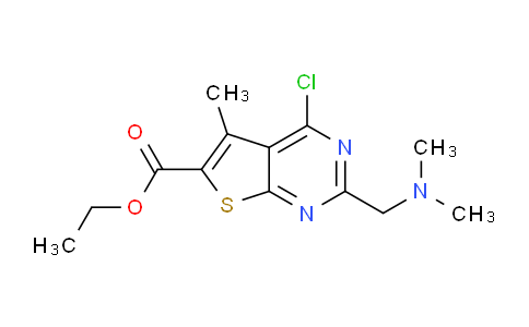 MC786629 | 885459-54-1 | ethyl 4-chloro-2-[(dimethylamino)methyl]-5-methylthieno[2,3-d]pyrimidine-6-carboxylate
