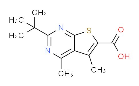 CAS No. 929975-00-8, 2-tert-butyl-4,5-dimethylthieno[2,3-d]pyrimidine-6-carboxylic acid