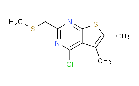CAS No. 885460-27-5, 4-chloro-5,6-dimethyl-2-[(methylsulfanyl)methyl]thieno[2,3-d]pyrimidine