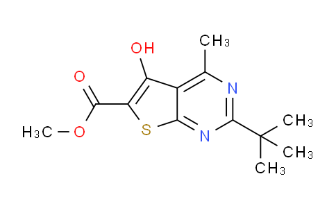CAS No. 941378-53-6, methyl 2-tert-butyl-5-hydroxy-4-methylthieno[2,3-d]pyrimidine-6-carboxylate