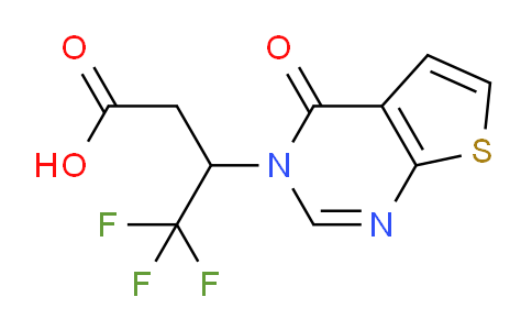 CAS No. 1114823-92-5, 4,4,4-trifluoro-3-{4-oxo-3H,4H-thieno[2,3-d]pyrimidin-3-yl}butanoic acid