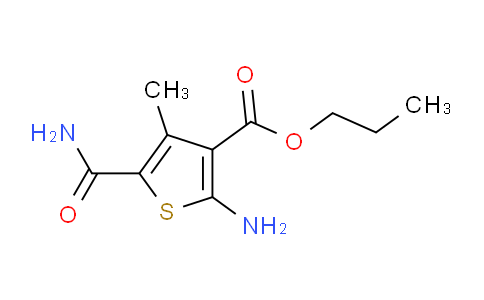 CAS No. 438532-84-4, propyl 2-amino-5-(aminocarbonyl)-4-methylthiophene-3-carboxylate