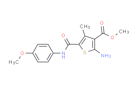 CAS No. 350996-96-2, methyl 2-amino-5-{[(4-methoxyphenyl)amino]carbonyl}-4-methylthiophene-3-carboxylate