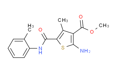 CAS No. 350989-44-5, methyl 2-amino-4-methyl-5-{[(2-methylphenyl)amino]carbonyl}thiophene-3-carboxylate