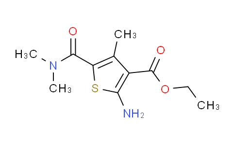 CAS No. 217962-82-8, ethyl 2-amino-5-[(dimethylamino)carbonyl]-4-methylthiophene-3-carboxylate