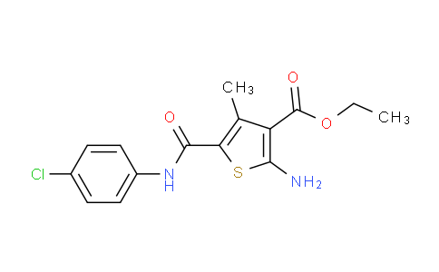 CAS No. 350989-56-9, ethyl 2-amino-5-{[(4-chlorophenyl)amino]carbonyl}-4-methylthiophene-3-carboxylate