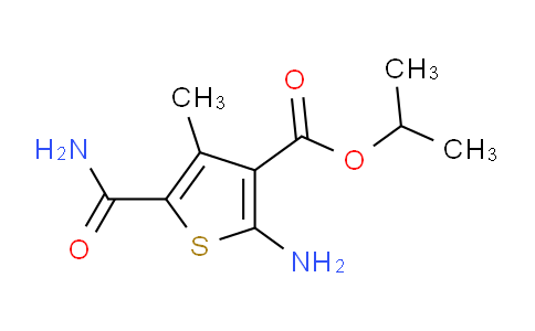 CAS No. 350988-33-9, isopropyl 2-amino-5-(aminocarbonyl)-4-methylthiophene-3-carboxylate