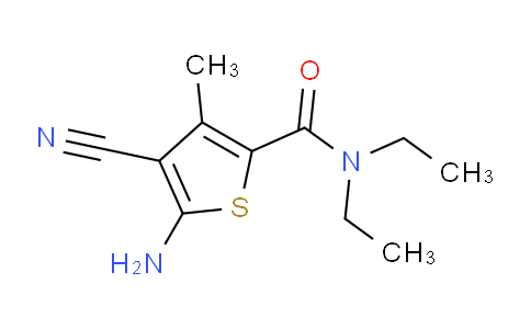 CAS No. 107815-98-5, 5-amino-4-cyano-N,N-diethyl-3-methylthiophene-2-carboxamide
