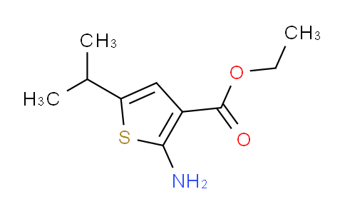 CAS No. 65416-85-5, ethyl 2-amino-5-isopropylthiophene-3-carboxylate