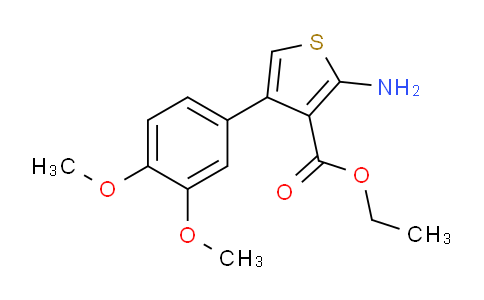 CAS No. 15854-12-3, ethyl 2-amino-4-(3,4-dimethoxyphenyl)thiophene-3-carboxylate