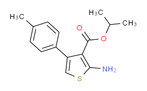 350997-25-0 | isopropyl 2-amino-4-(4-methylphenyl)thiophene-3-carboxylate