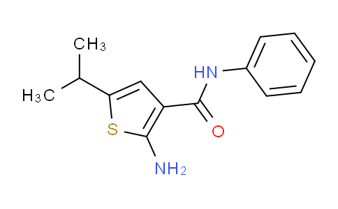 CAS No. 590355-48-9, 2-amino-5-isopropyl-N-phenylthiophene-3-carboxamide