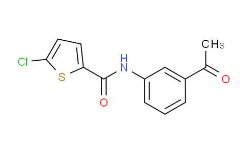 CAS No. 312772-68-2, N-(3-acetylphenyl)-5-chlorothiophene-2-carboxamide