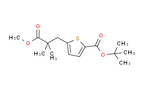 CAS No. 1512637-49-8, tert-butyl 5-(3-methoxy-2,2-dimethyl-3-oxopropyl)thiophene-2-carboxylate