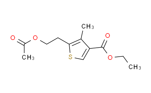 CAS No. 19156-47-9, ethyl 5-(2-acetoxyethyl)-4-methylthiophene-3-carboxylate
