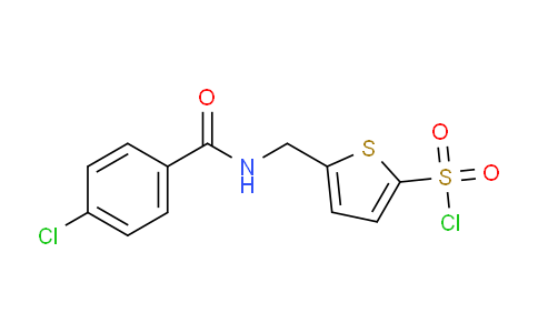 CAS No. 166964-34-7, 5-((4-chlorobenzamido)methyl)thiophene-2-sulfonyl chloride