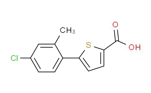 CAS No. 1099632-00-4, 5-(4-chloro-2-methylphenyl)thiophene-2-carboxylic acid