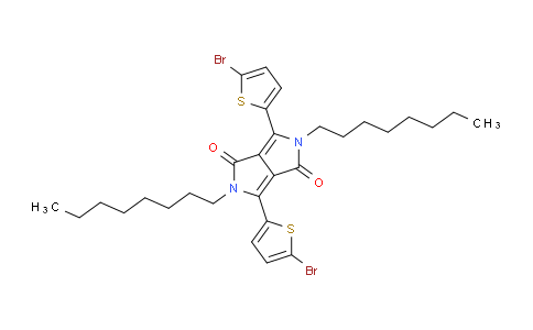 CAS No. 1057401-13-4, 3,6-bis(5-bromothiophen-2-yl)-2,5-dioctyl-2,5-dihydropyrrolo[3,4-c]pyrrole-1,4-dione