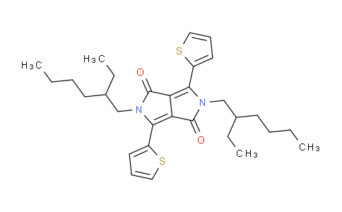 CAS No. 1185885-86-2, 2,5-bis(2-ethylhexyl)-3,6-di(thiophen-2-yl)-2,5-dihydropyrrolo[3,4-c]pyrrole-1,4-dione