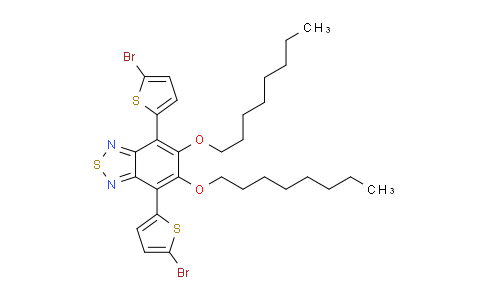 CAS No. 1192352-10-5, 4,7-bis(5-bromothiophen-2-yl)-5,6-bis(octyloxy)benzo[c][1,2,5]thiadiazole