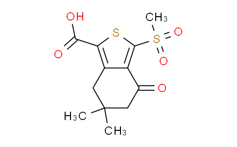 CAS No. 873189-09-4, 6,6-dimethyl-3-(methylsulfonyl)-4-oxo-4,5,6,7-tetrahydrobenzo[c]thiophene-1-carboxylic acid