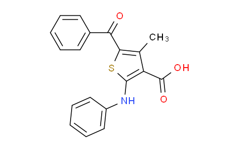 CAS No. 52797-73-6, 5-benzoyl-4-methyl-2-(phenylamino)thiophene-3-carboxylic acid