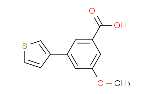 CAS No. 1261969-21-4, 3-methoxy-5-(thiophen-3-yl)benzoic acid