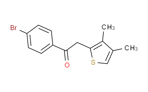 CAS No. 393085-12-6, 1-(4-bromophenyl)-2-(3,4-dimethylthiophen-2-yl)ethan-1-one
