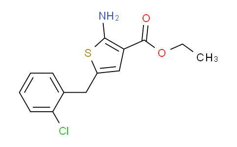 CAS No. 848081-09-4, ethyl 2-amino-5-(2-chlorobenzyl)thiophene-3-carboxylate