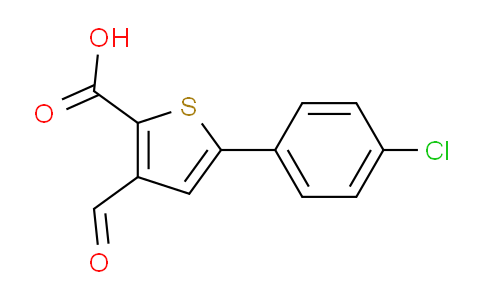 CAS No. 921592-97-4, 5-(4-chlorophenyl)-3-formylthiophene-2-carboxylic acid