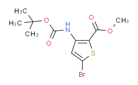 CAS No. 946604-99-5, methyl 5-bromo-3-((tert-butoxycarbonyl)amino)thiophene-2-carboxylate