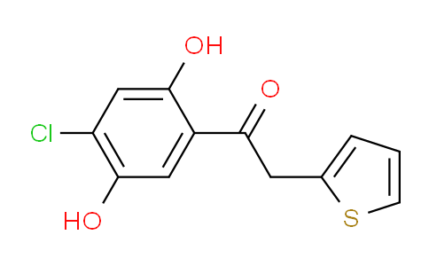 CAS No. 951235-97-5, 1-(4-chloro-2,5-dihydroxyphenyl)-2-(thiophen-2-yl)ethan-1-one