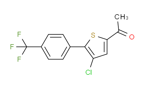 CAS No. 1305253-00-2, 1-(4-chloro-5-(4-(trifluoromethyl)phenyl)thiophen-2-yl)ethan-1-one