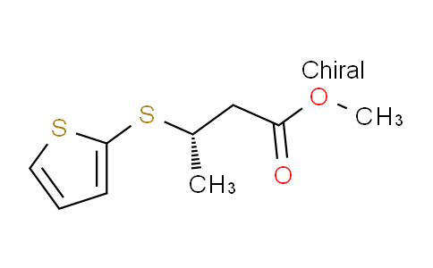 CAS No. 133359-79-2, methyl (S)-3-(thiophen-2-ylthio)butanoate