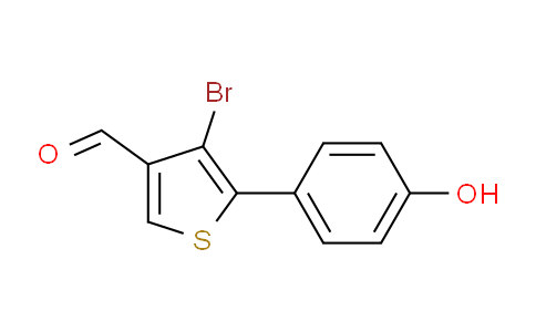 CAS No. 1360605-11-3, 4-bromo-5-(4-hydroxyphenyl)thiophene-3-carbaldehyde