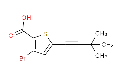 CAS No. 1356457-15-2, 3-bromo-5-(3,3-dimethylbut-1-yn-1-yl)thiophene-2-carboxylic acid